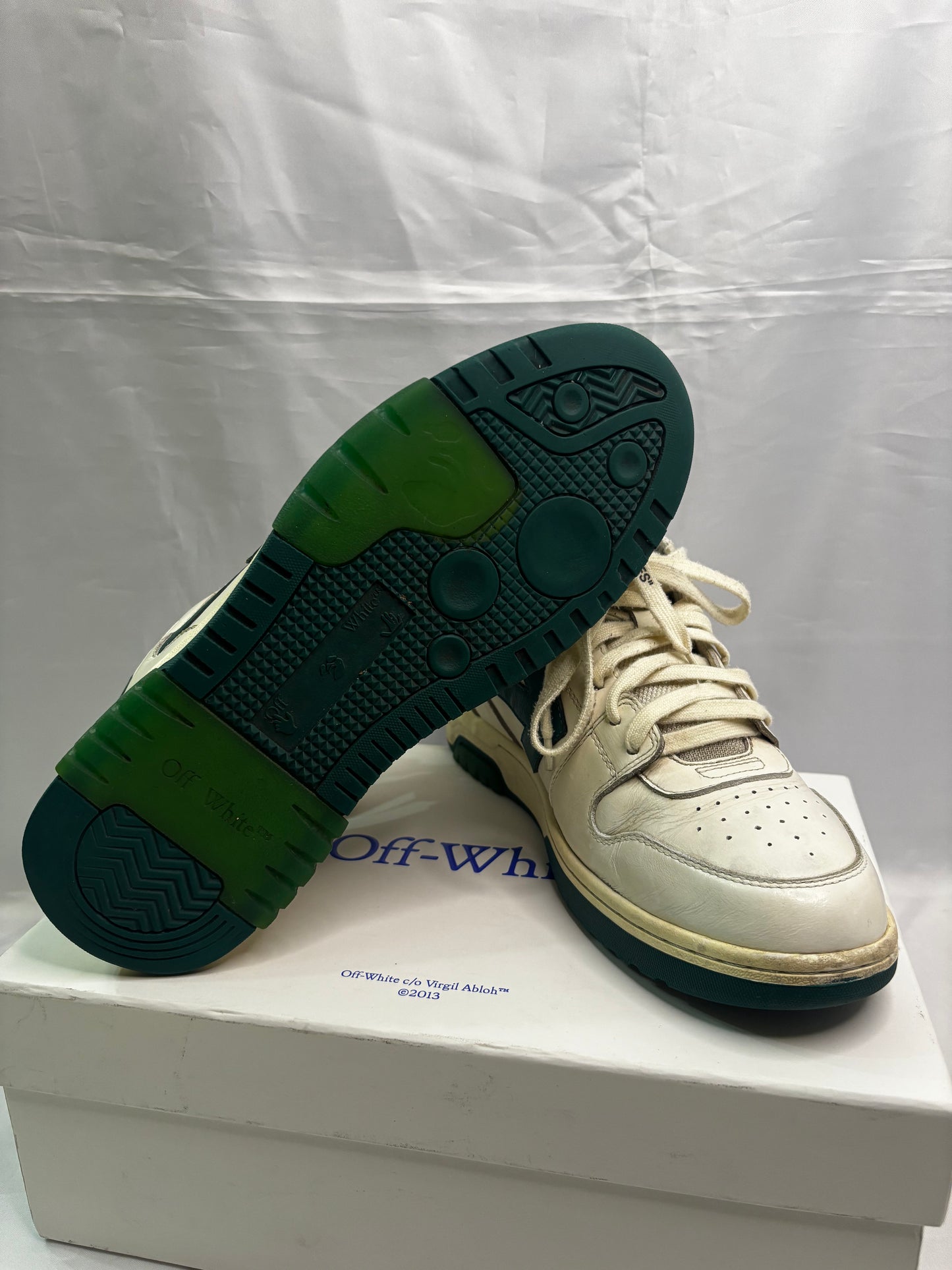 Off-White ‘’OOO’’-Size 42-White/Green-Condizioni 7,5/10
