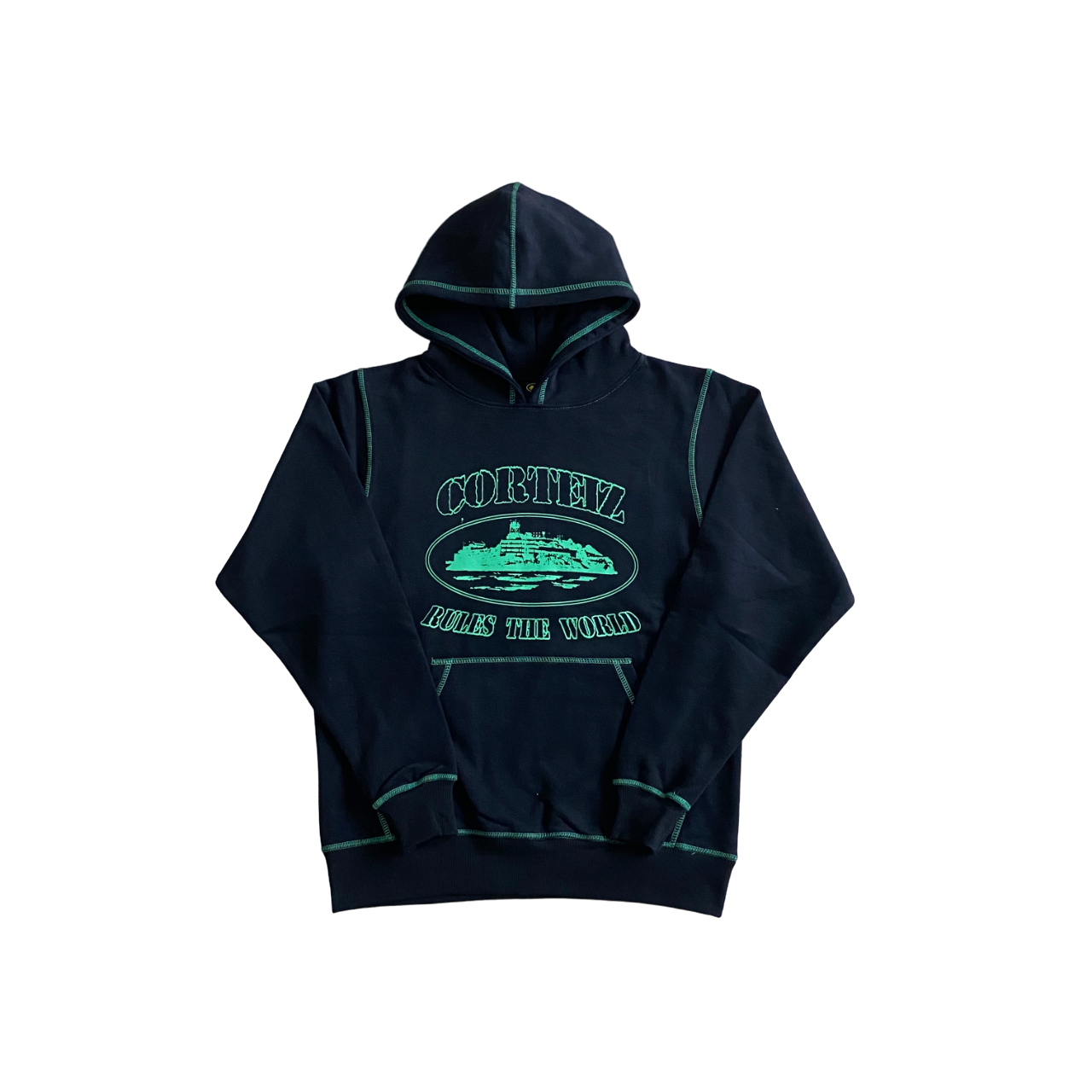 Corteiz hoodie alcatraz black/green - CopDripStar