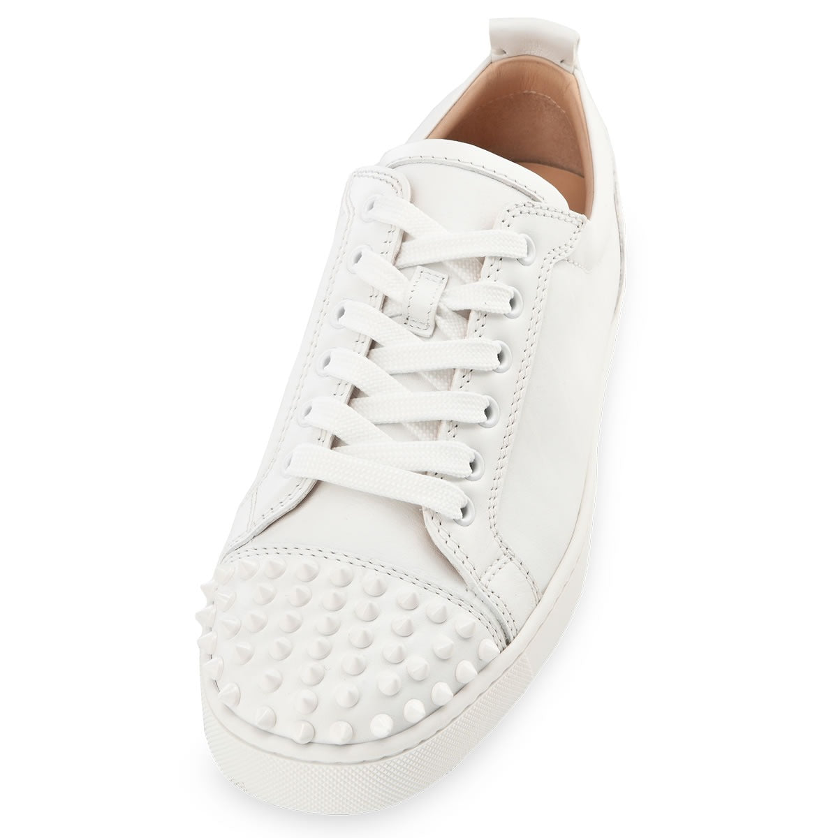 Louis Junior Spikes in leather white