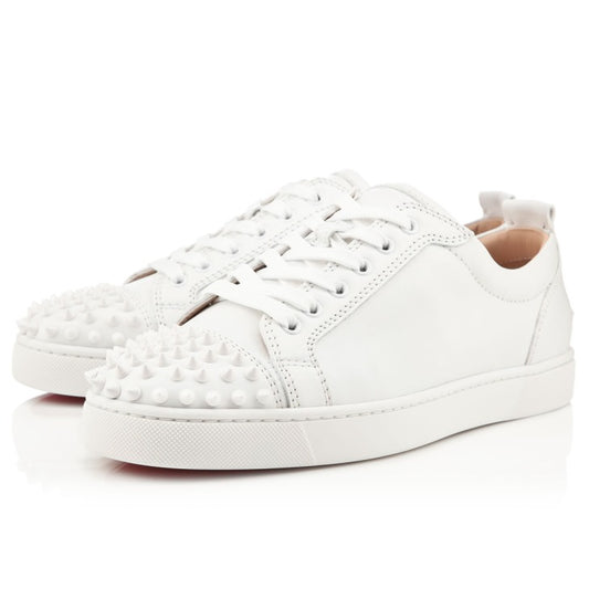 Louis Junior Spikes in leather white