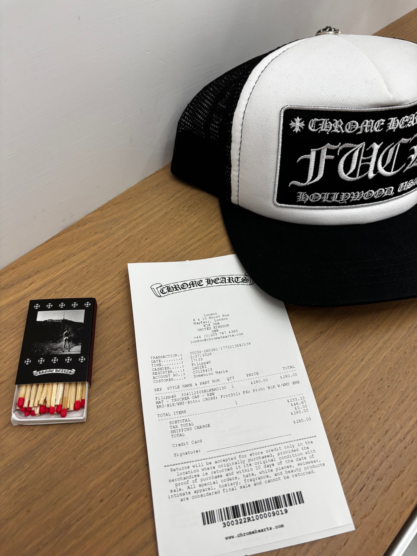 Cap Chrome Hearts-Nuovo full set