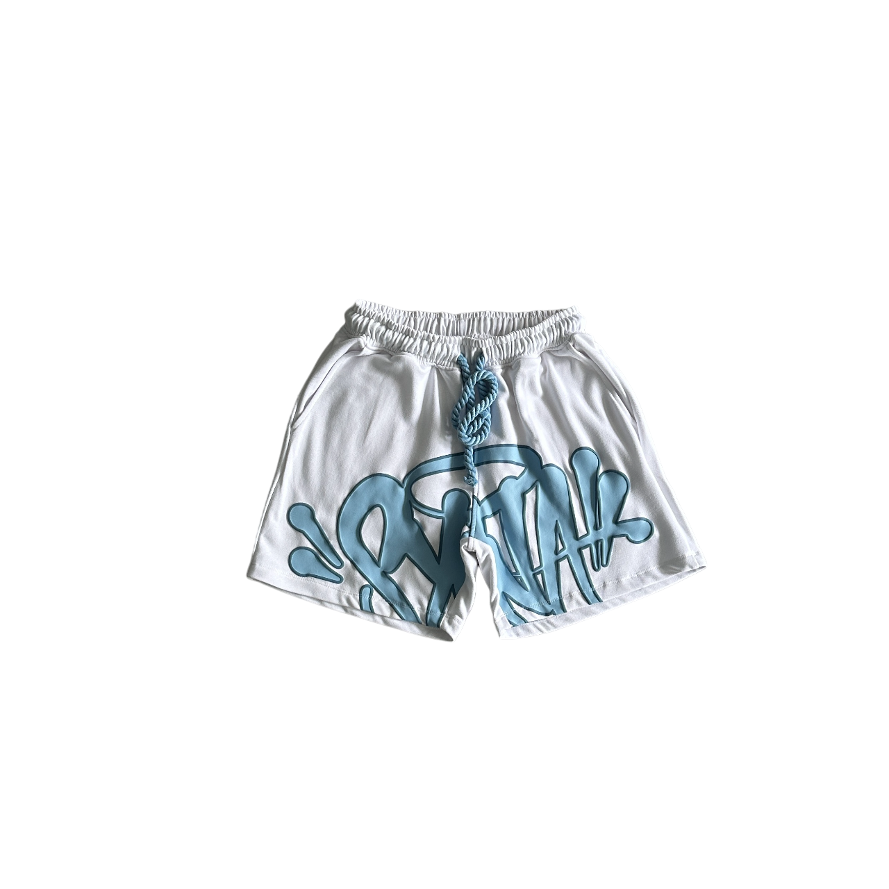 Syna white and blue short set