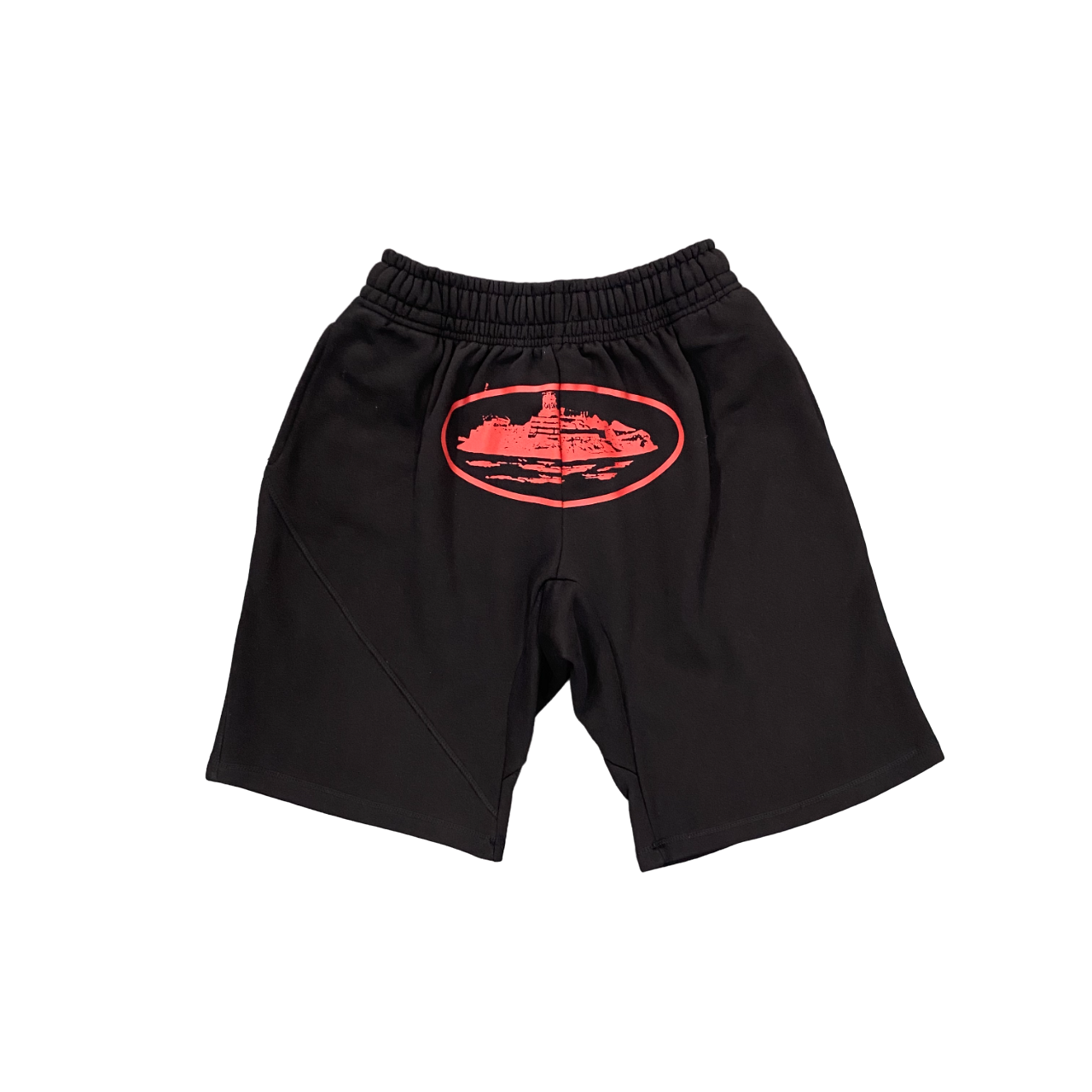 corteiz basic shorts black/red - CopDripStar