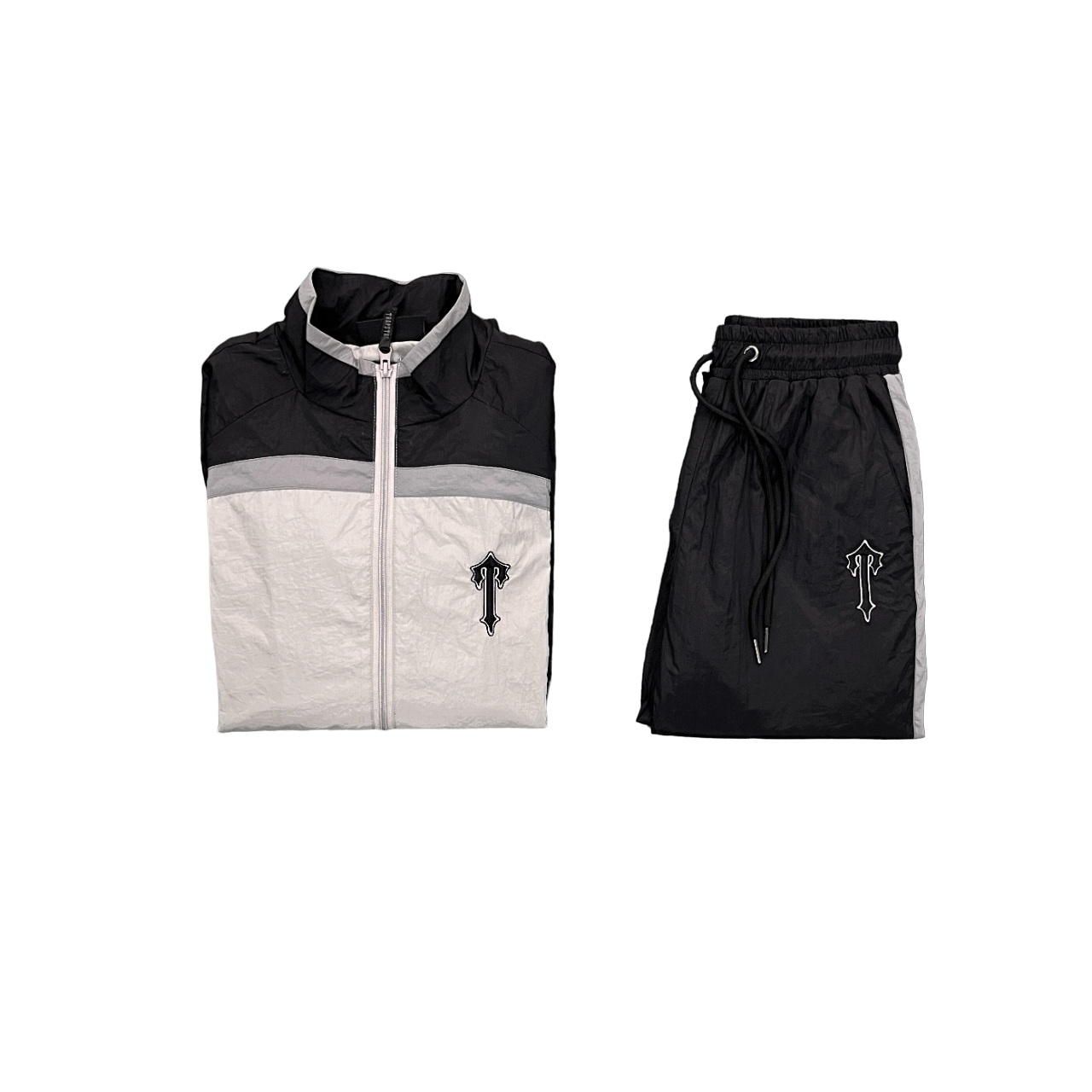 Trapstar tracksuit irongate t shellsuit cery black crey - CopDripStar