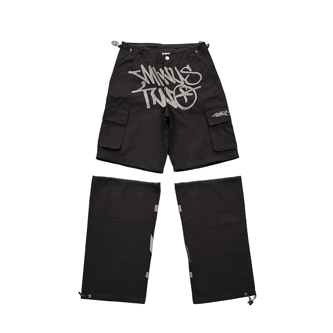 Minus Two detachable cargo black/grey - CopDripStar