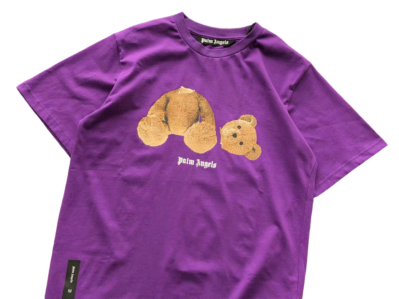 Palm Angels purple bear shirt