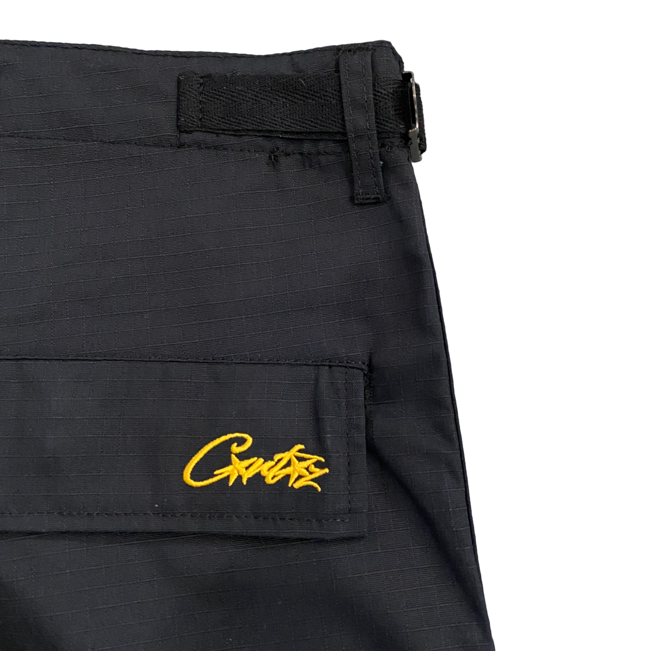 cargo shorts corteiz black/yellow - CopDripStar