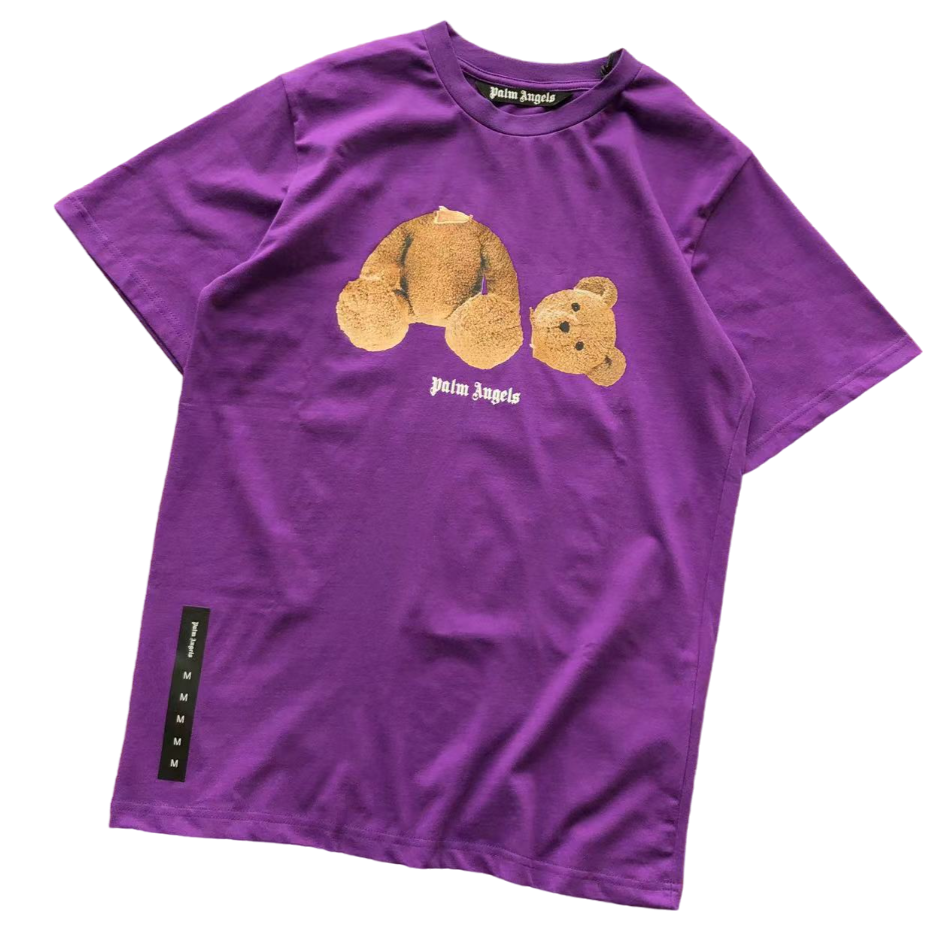 Palm Angels purple bear shirt