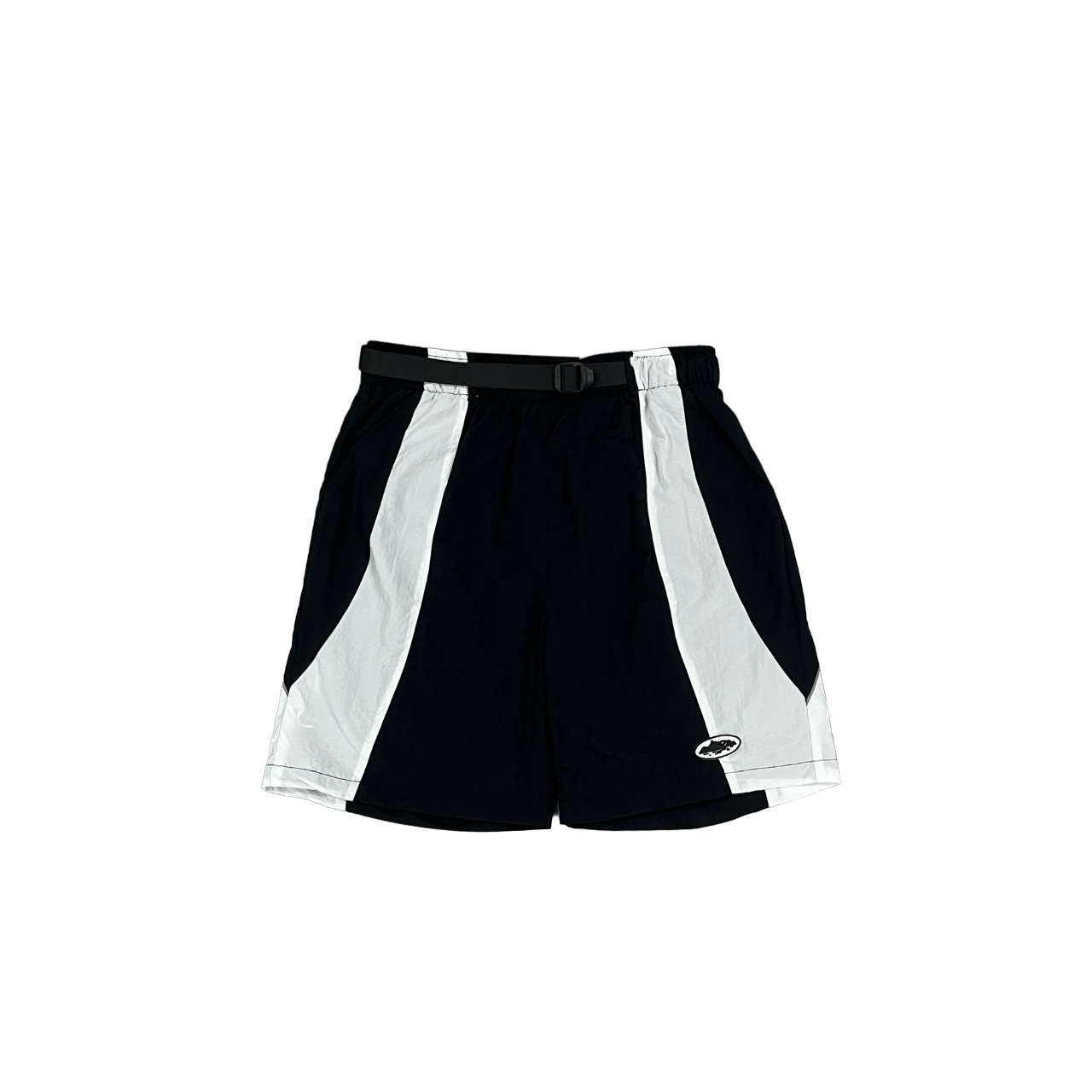 corteiz shorts alcatraz sun & rain black & white - CopDripStar