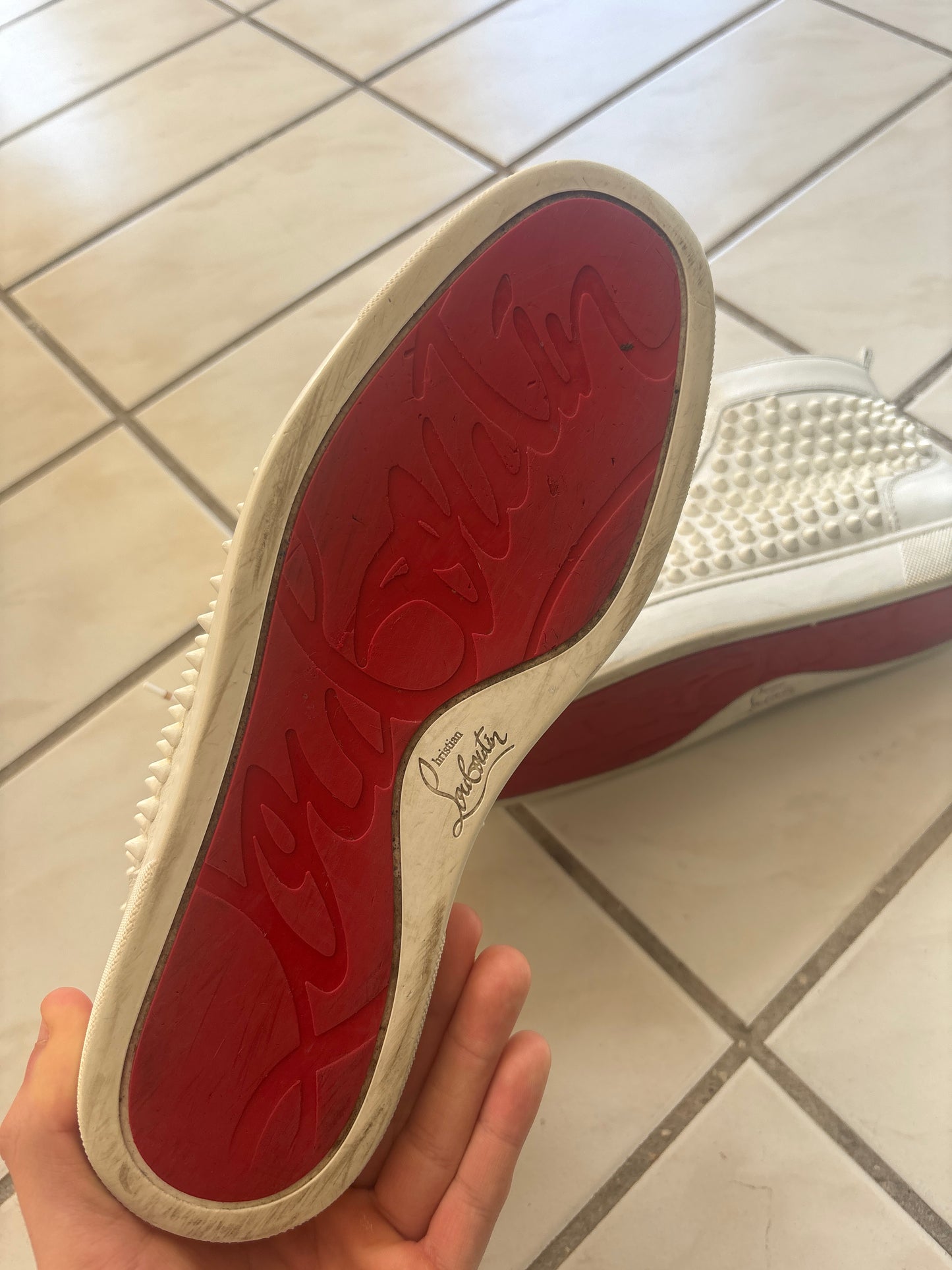 Louboutin alte-Size 41,5-Bianche-Condizioni 6/10