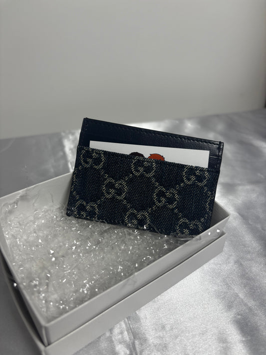Portacarte Gucci blue denim