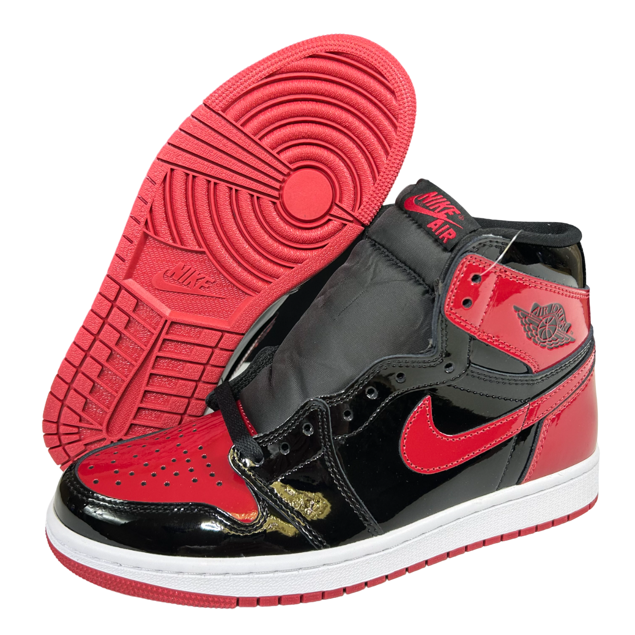 Jordan 1 High black and red patent