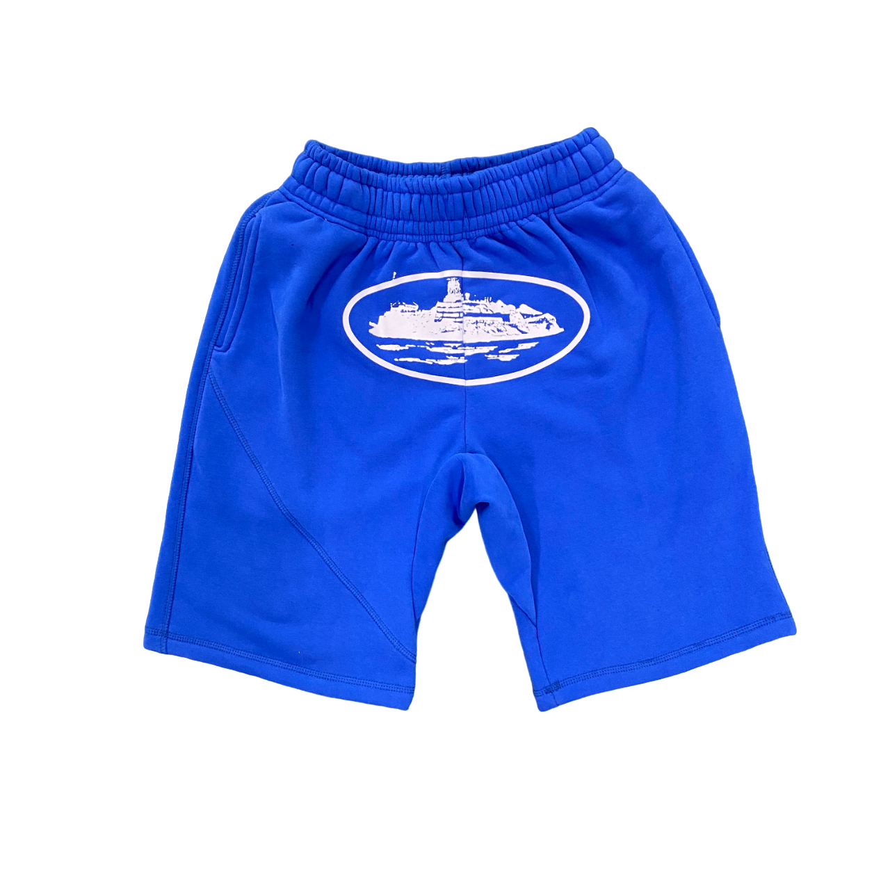 corteiz basic shorts blue/white - CopDripStar