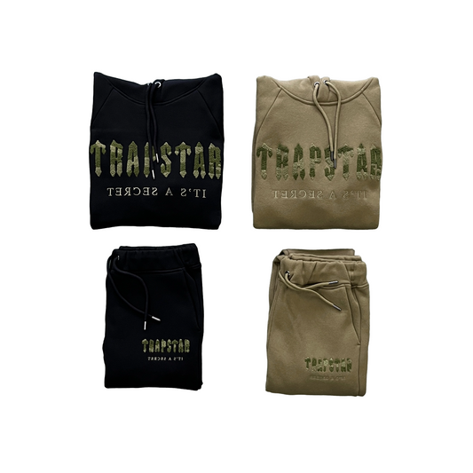 Trapstar tracksuit decoding chenille sportswear black and brown - CopDripStar