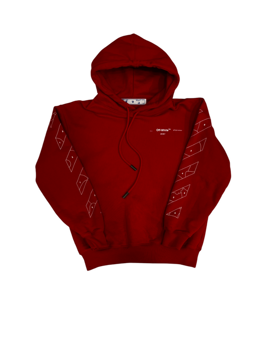 Off-White Sweatshirt-Size XS-Red-Condition 9/10