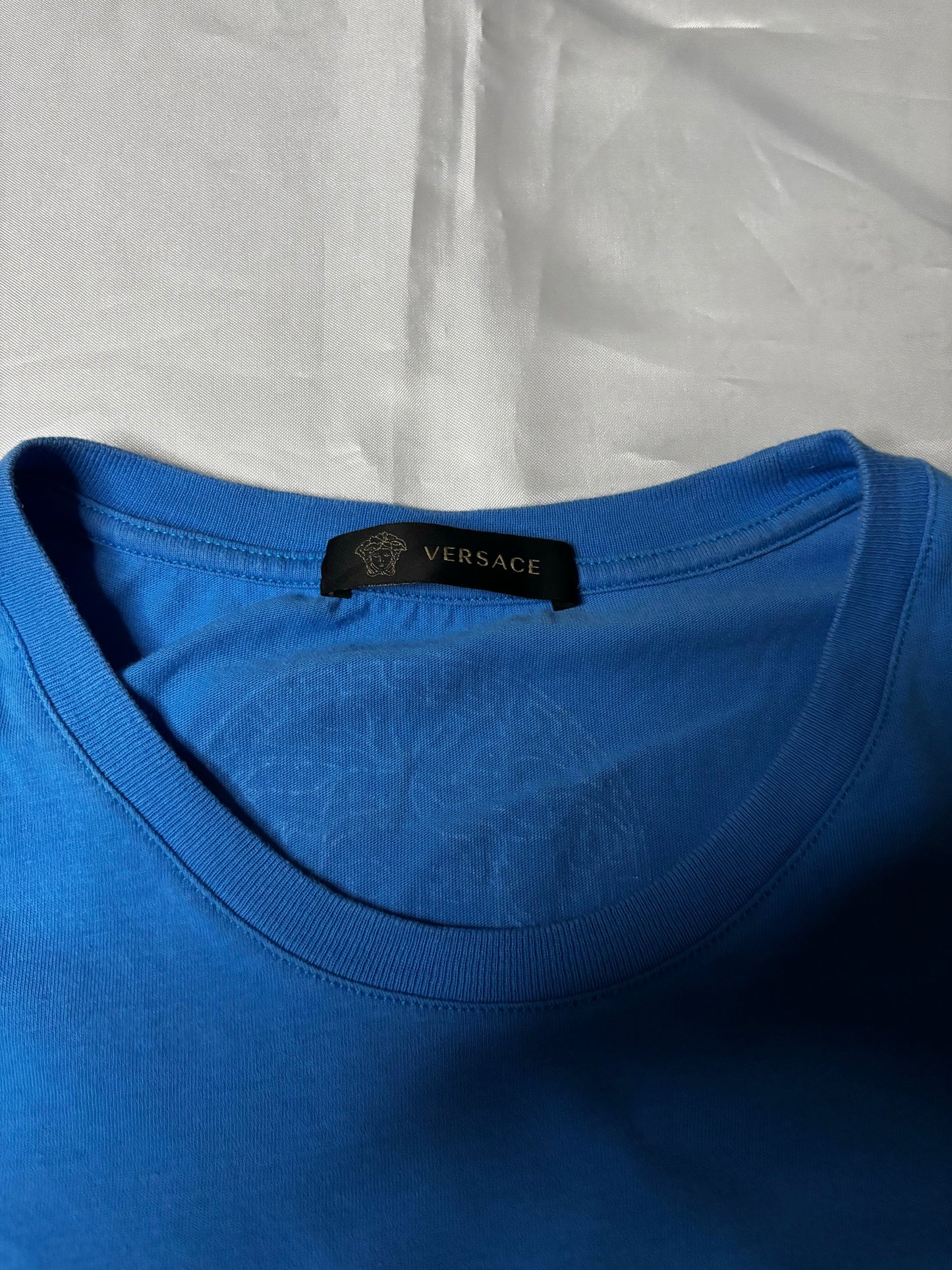 T-Shirt Versace- Size S-Blu-Condizioni 7,5/10