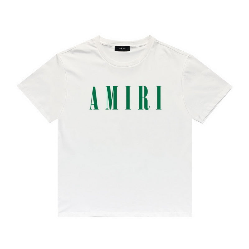 Amiri white green logo tee