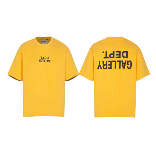 Gallery Dept reversed logo tee yellow/black