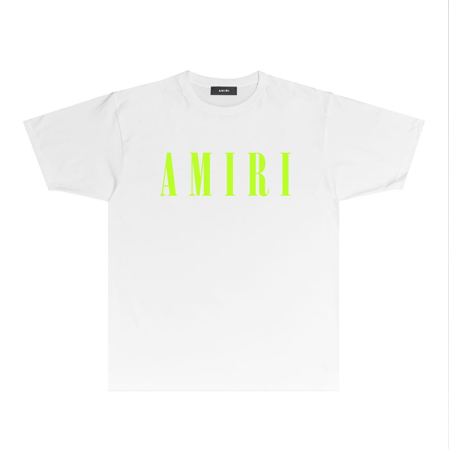 Amiri white lime logo tee