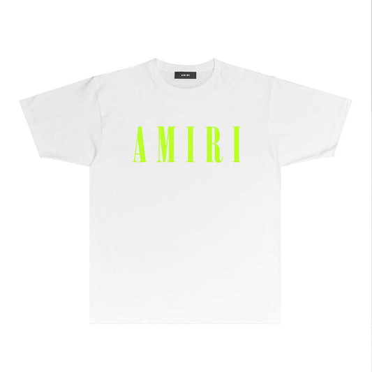 Amiri white lime logo tee