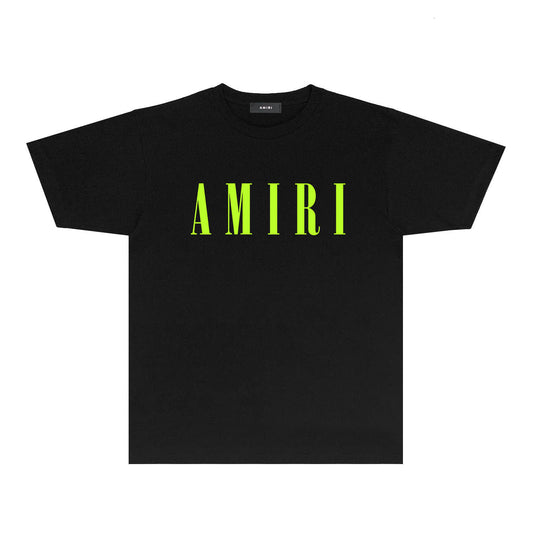 Amiri black lime logo tee