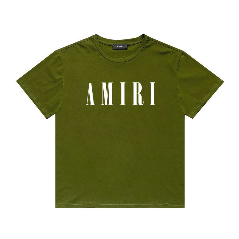 Amiri Green White Logo Tee