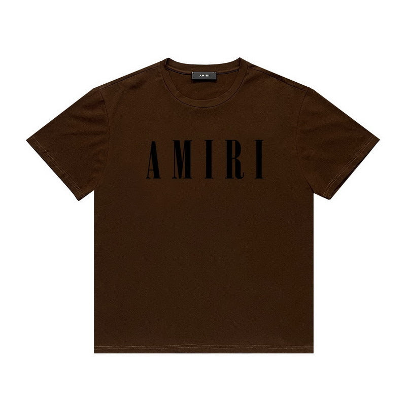 Amiri Brown Black Logo Tee