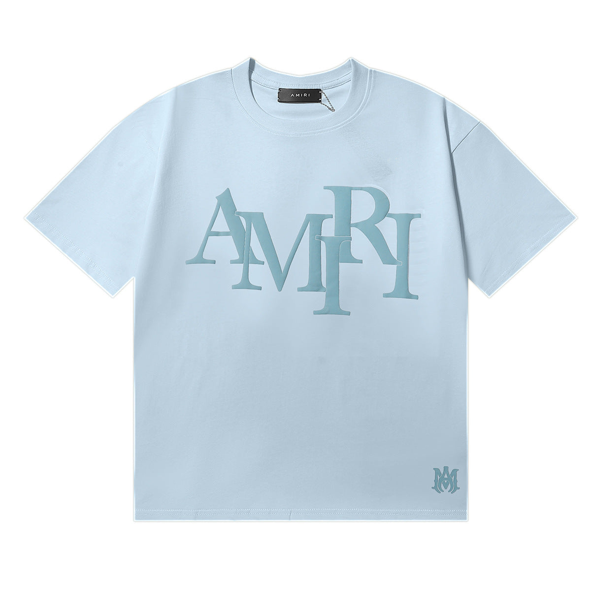 Amiri sky blue puff print tee