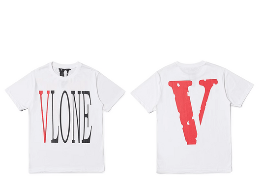 Vlone white red V tee