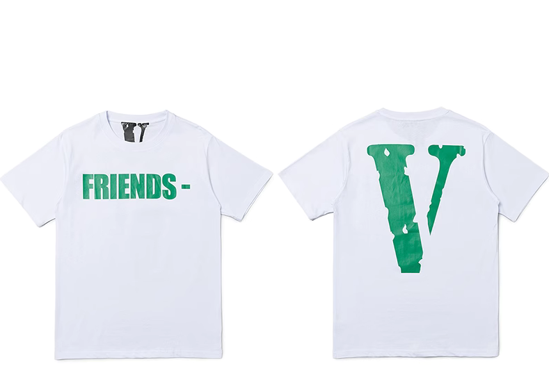 Vlone White friends green V