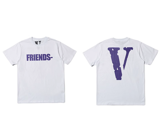 Vlone White friends purple V