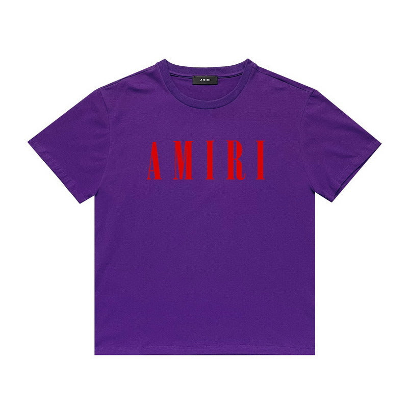 Amiri purple red logo tee