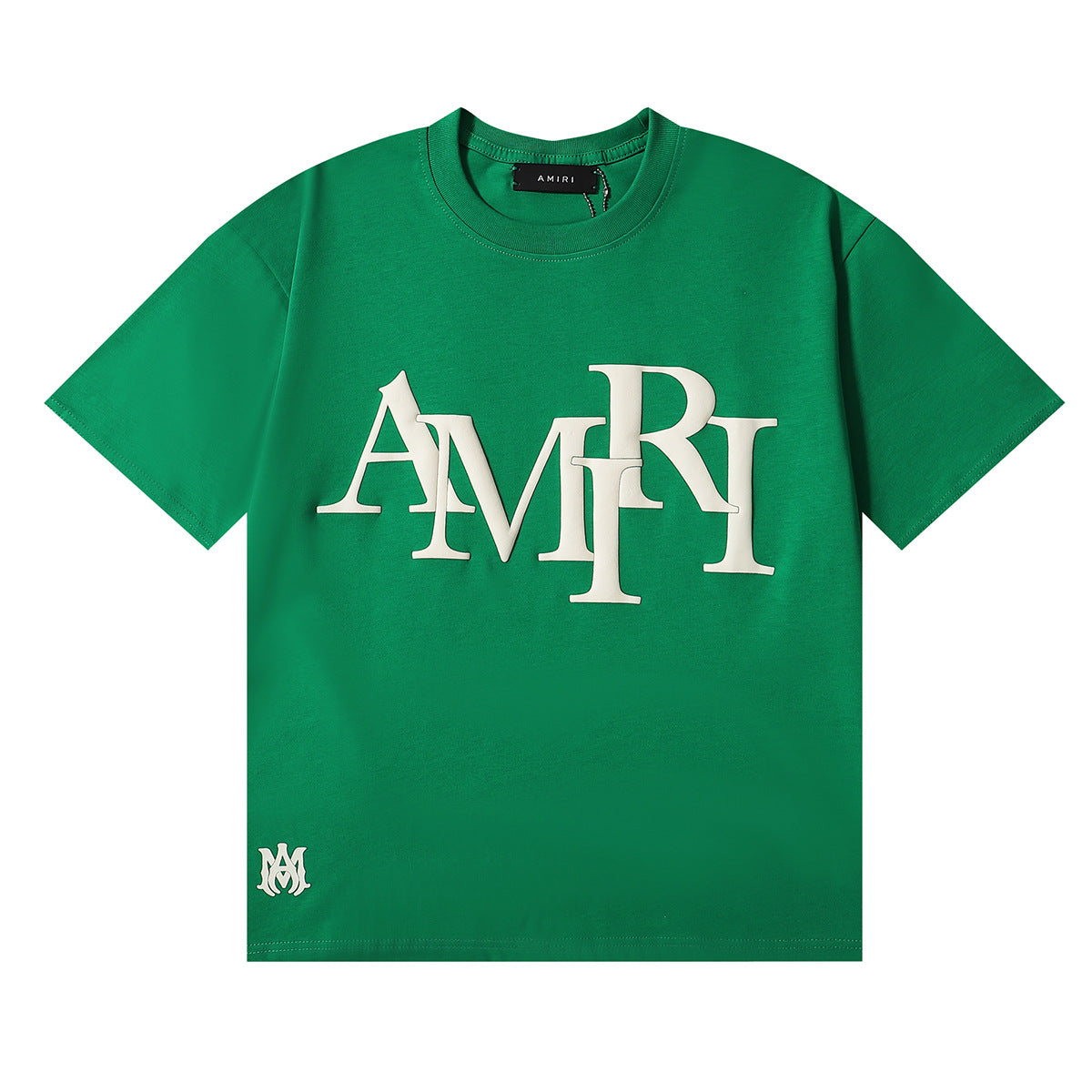 Amiri green puff logo tee