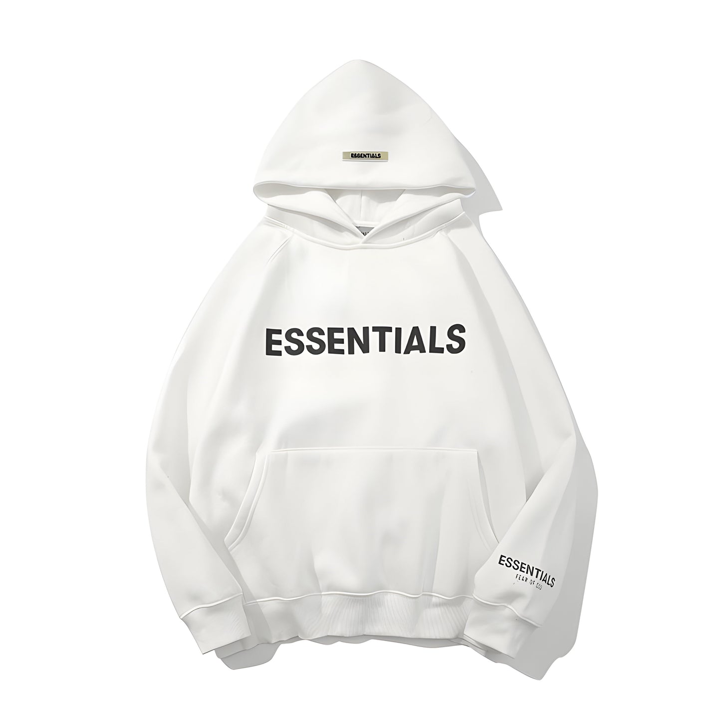 Essentials white hoodie