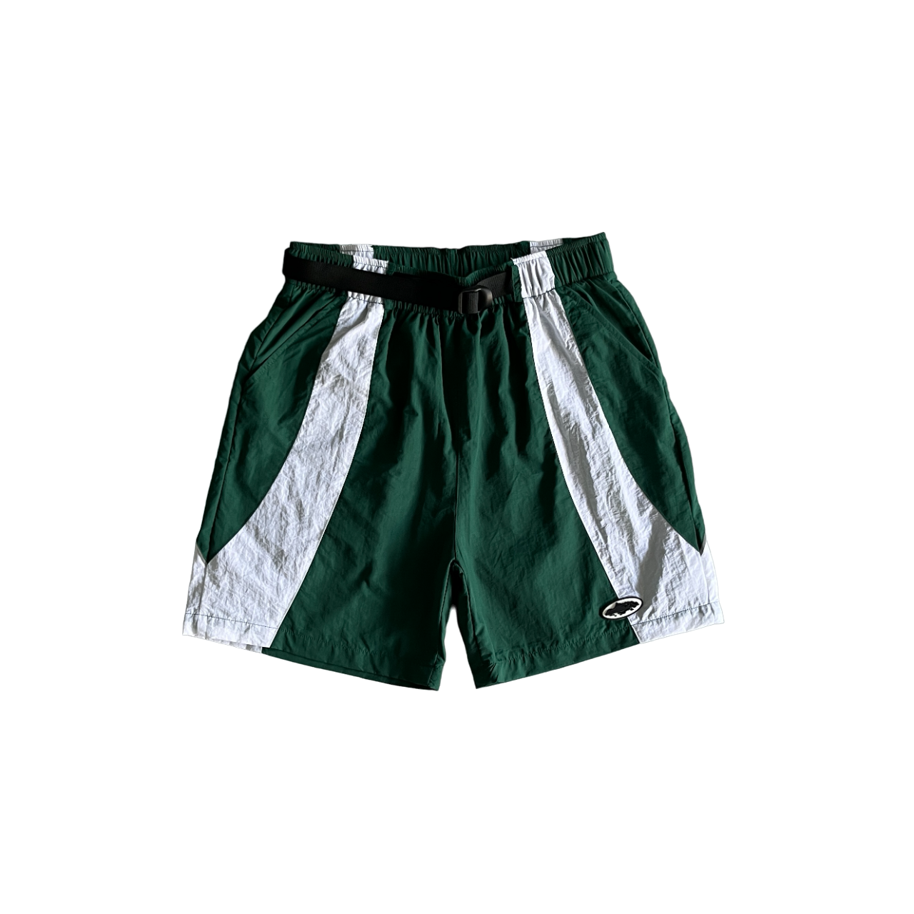 corteiz shorts alcatraz sun & rain green - CopDripStar