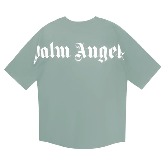 Palm Angels cyan back logo tee