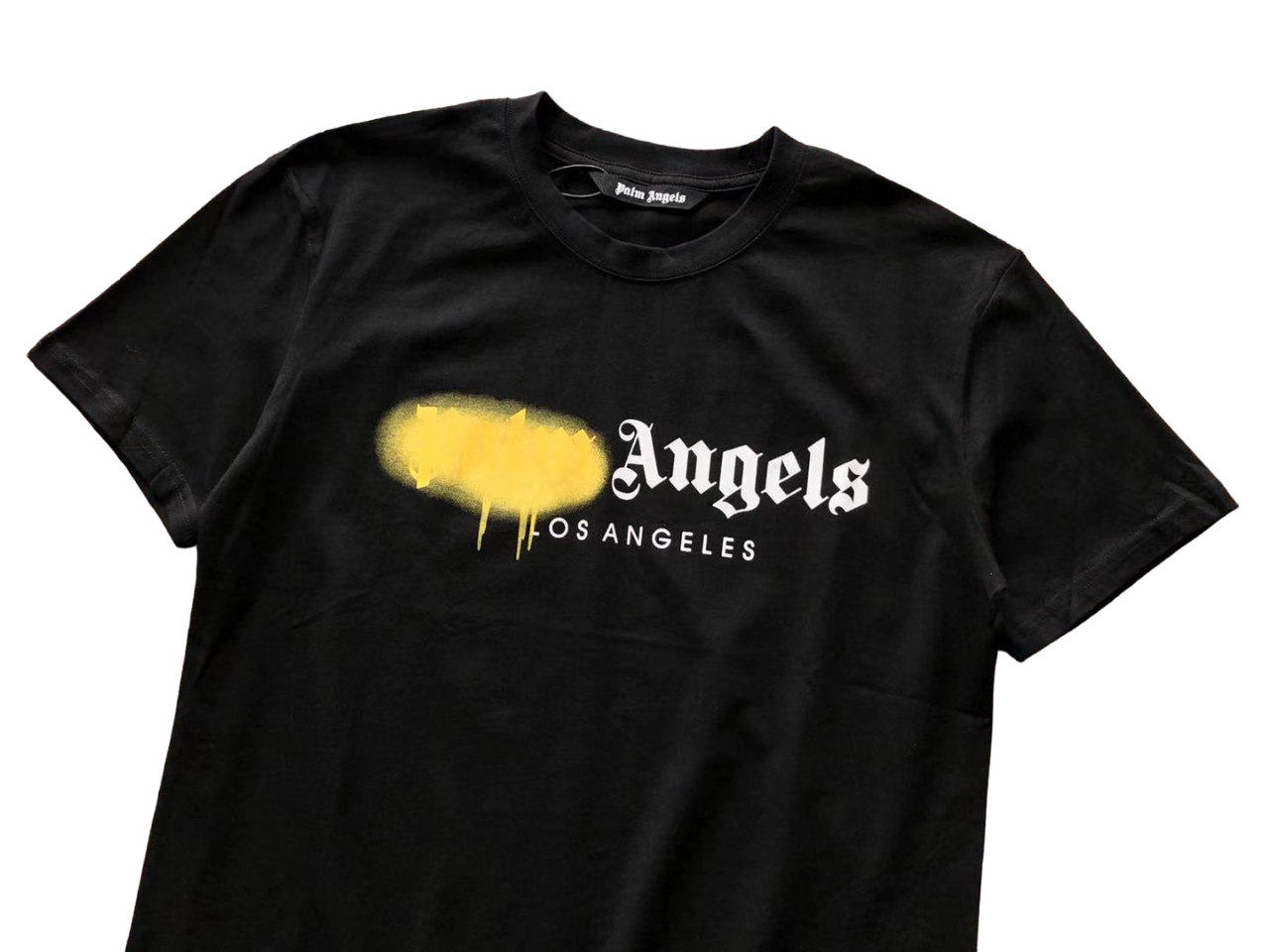 Palm angels yellow spray tee