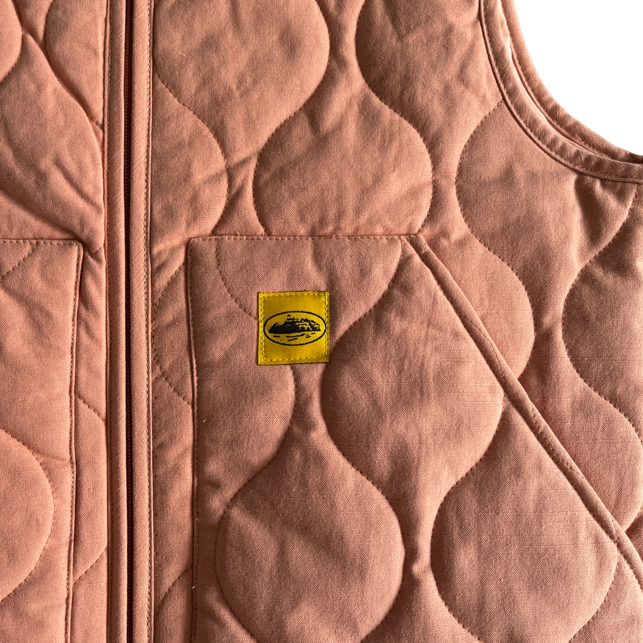 Corteiz guerillaz quilted vest pink - CopDripStar