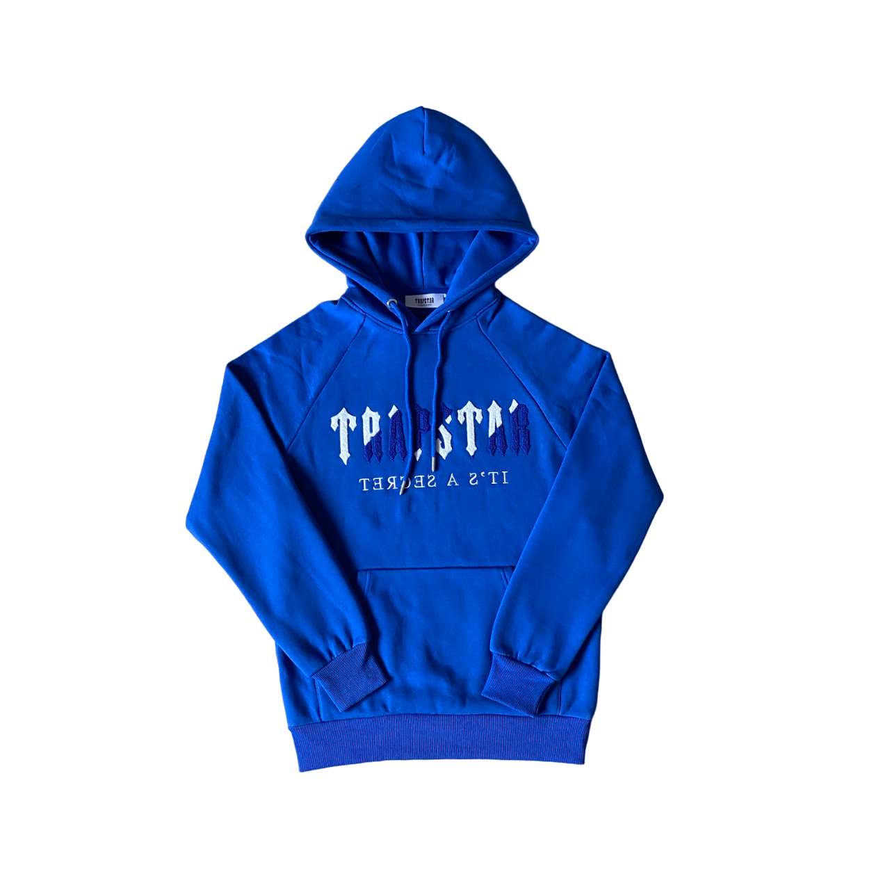 Trapstar chenille decoded hooded tracksuit blue/white - CopDripStar