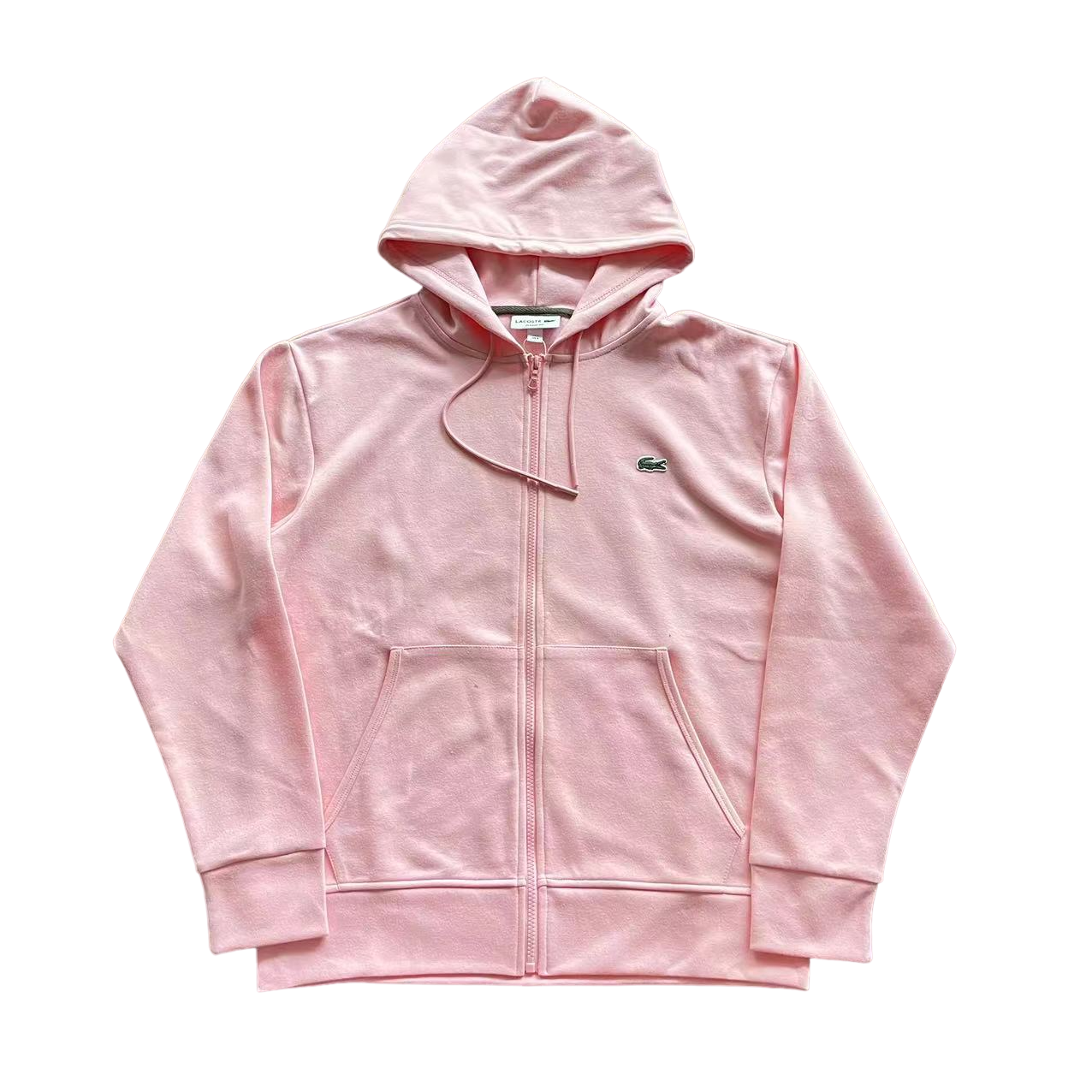 Pink discount lacoste tracksuit