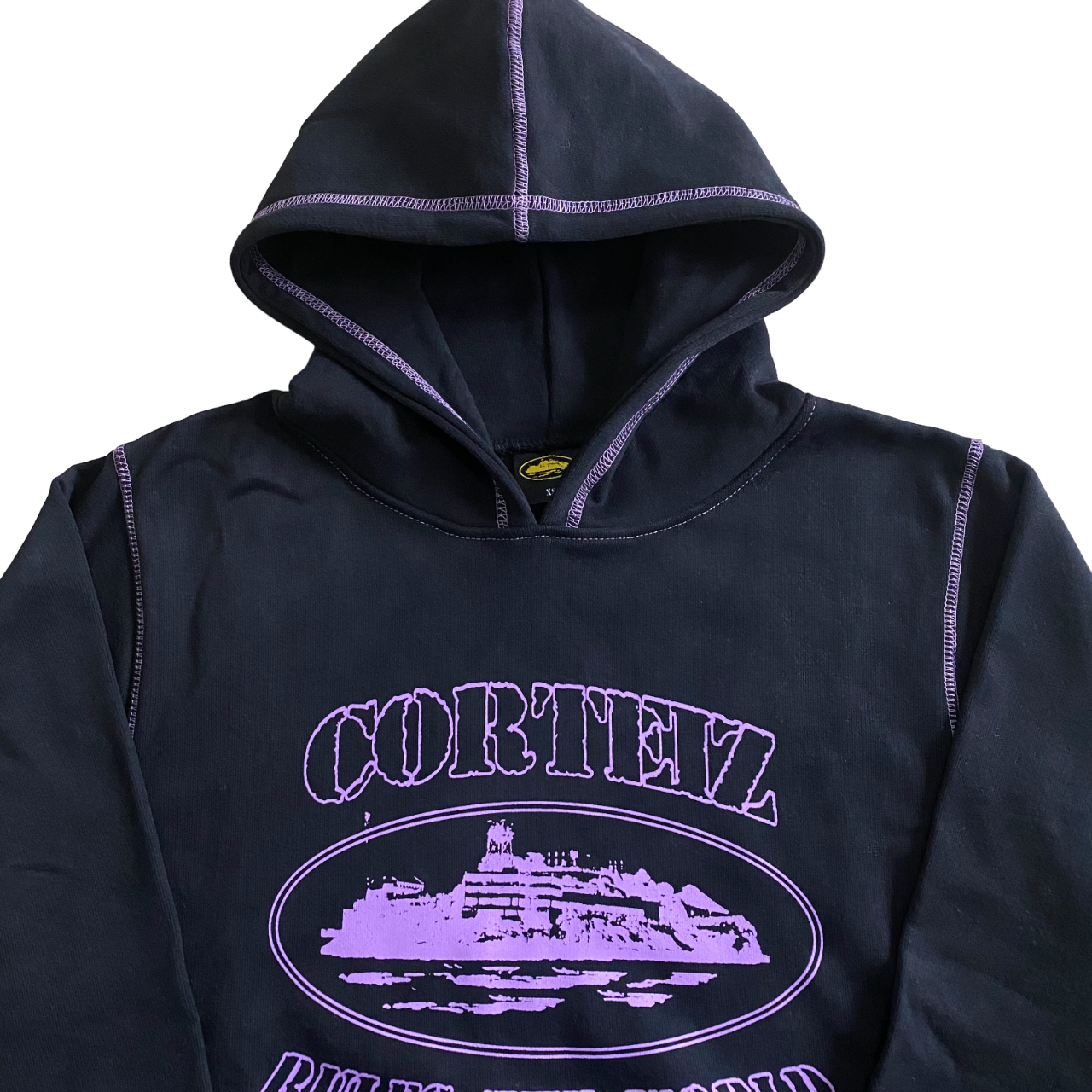 Corteiz hoodie alcatraz black/purple - CopDripStar