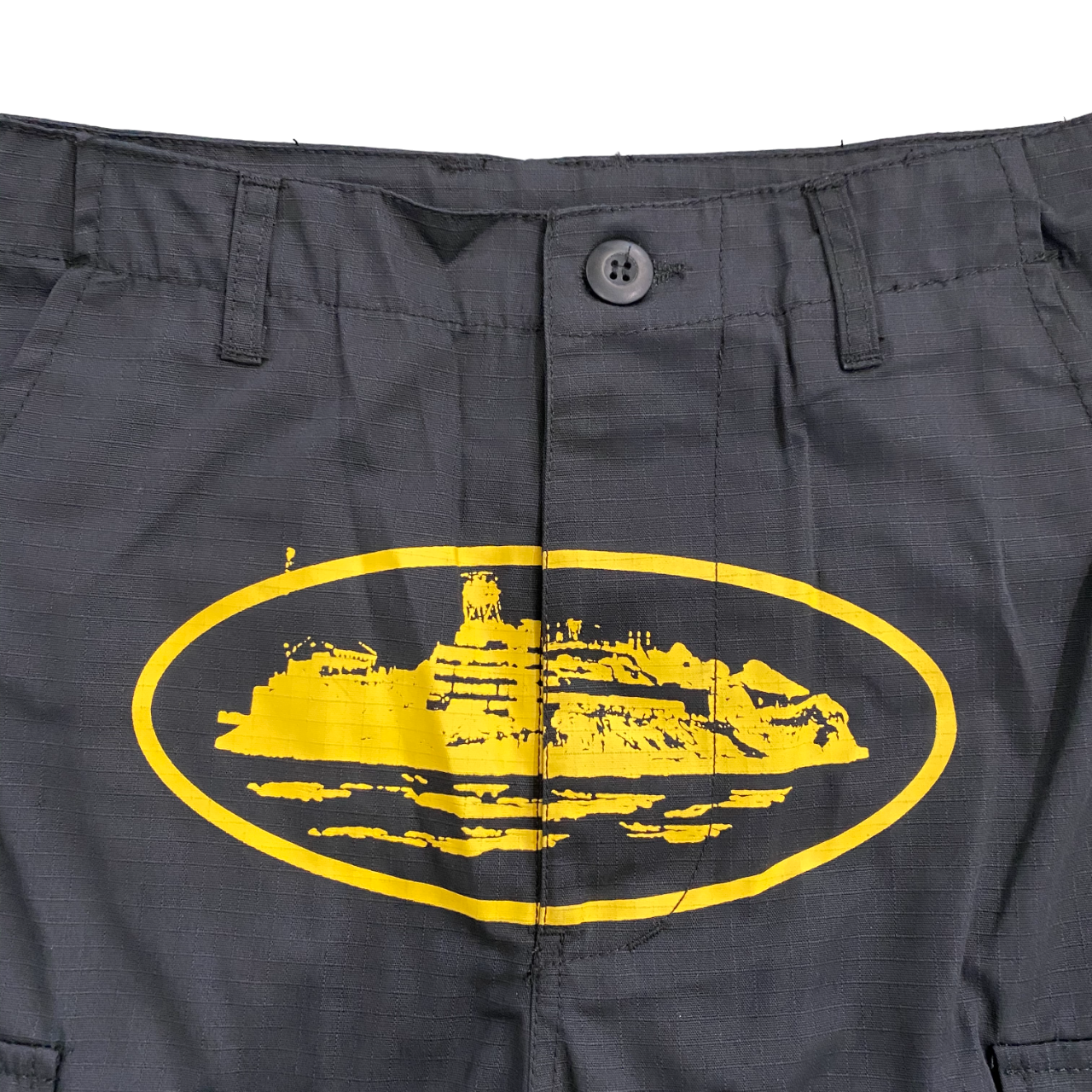 cargo shorts corteiz black/yellow - CopDripStar