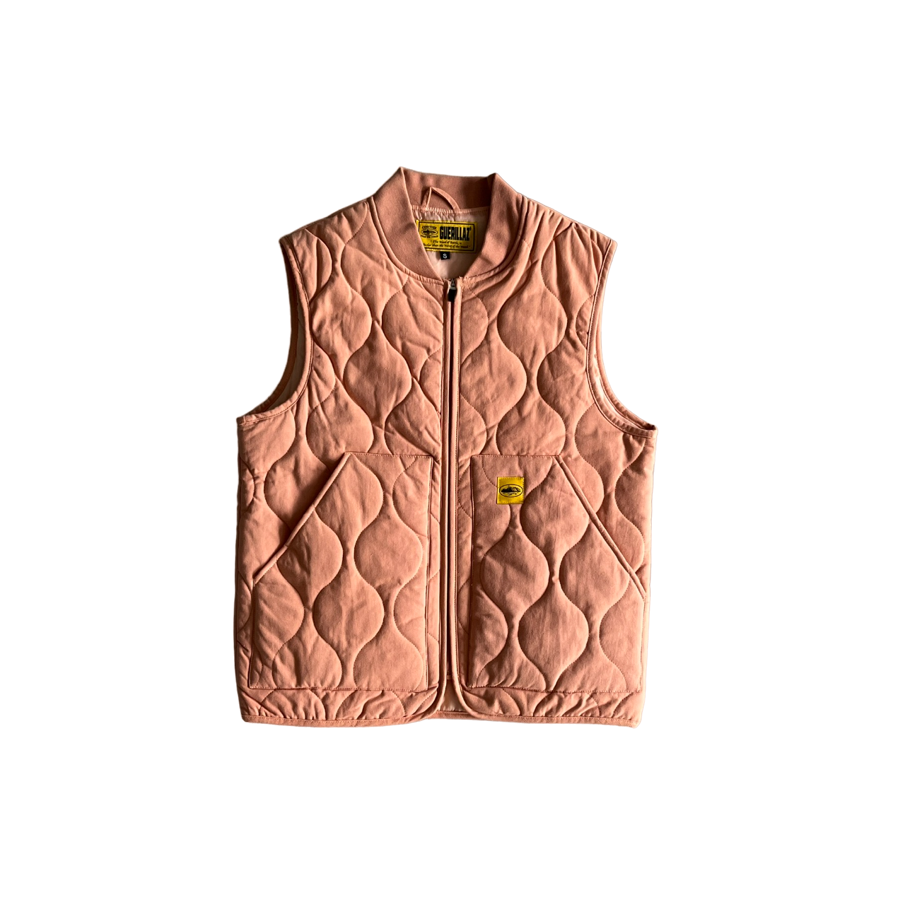 Corteiz guerillaz quilted vest pink - CopDripStar