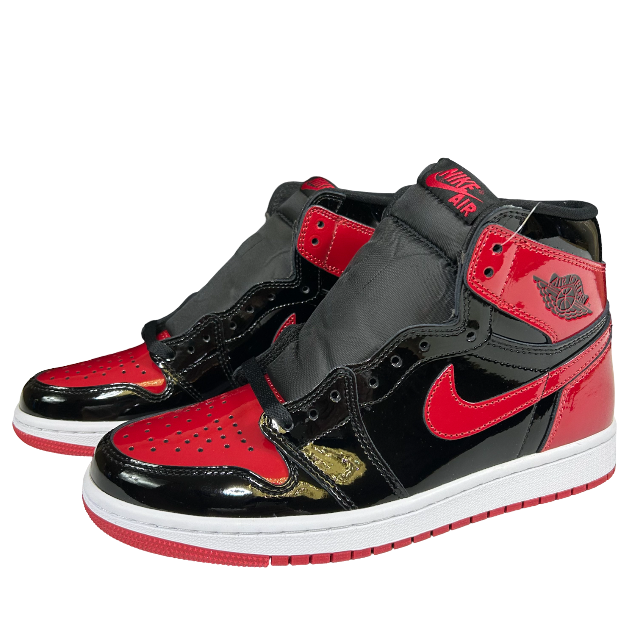 Jordan 1 High  black and red patent