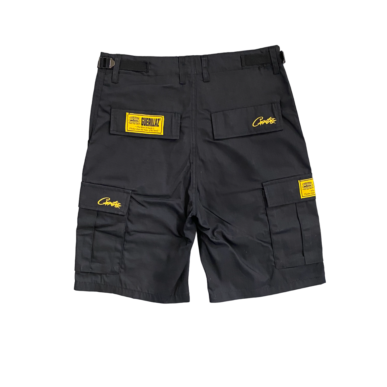 cargo shorts corteiz black/yellow - CopDripStar