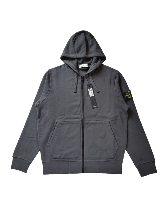 Hoodie Zip stone gray